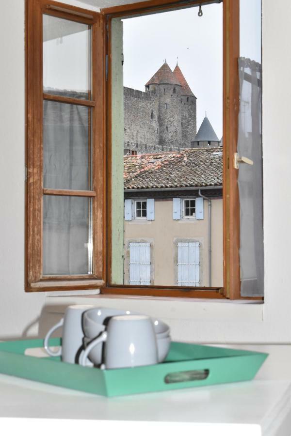 Les Gites De Laure - L'Or Vert, Appartement Avec Vue Sur Le Chateau, Parking Prive, Climatisation, Netflix, A 160 M De La Cite Medievale قرقشونه المظهر الخارجي الصورة
