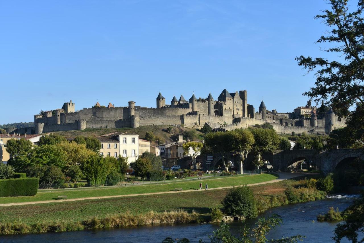 Les Gites De Laure - L'Or Vert, Appartement Avec Vue Sur Le Chateau, Parking Prive, Climatisation, Netflix, A 160 M De La Cite Medievale قرقشونه المظهر الخارجي الصورة
