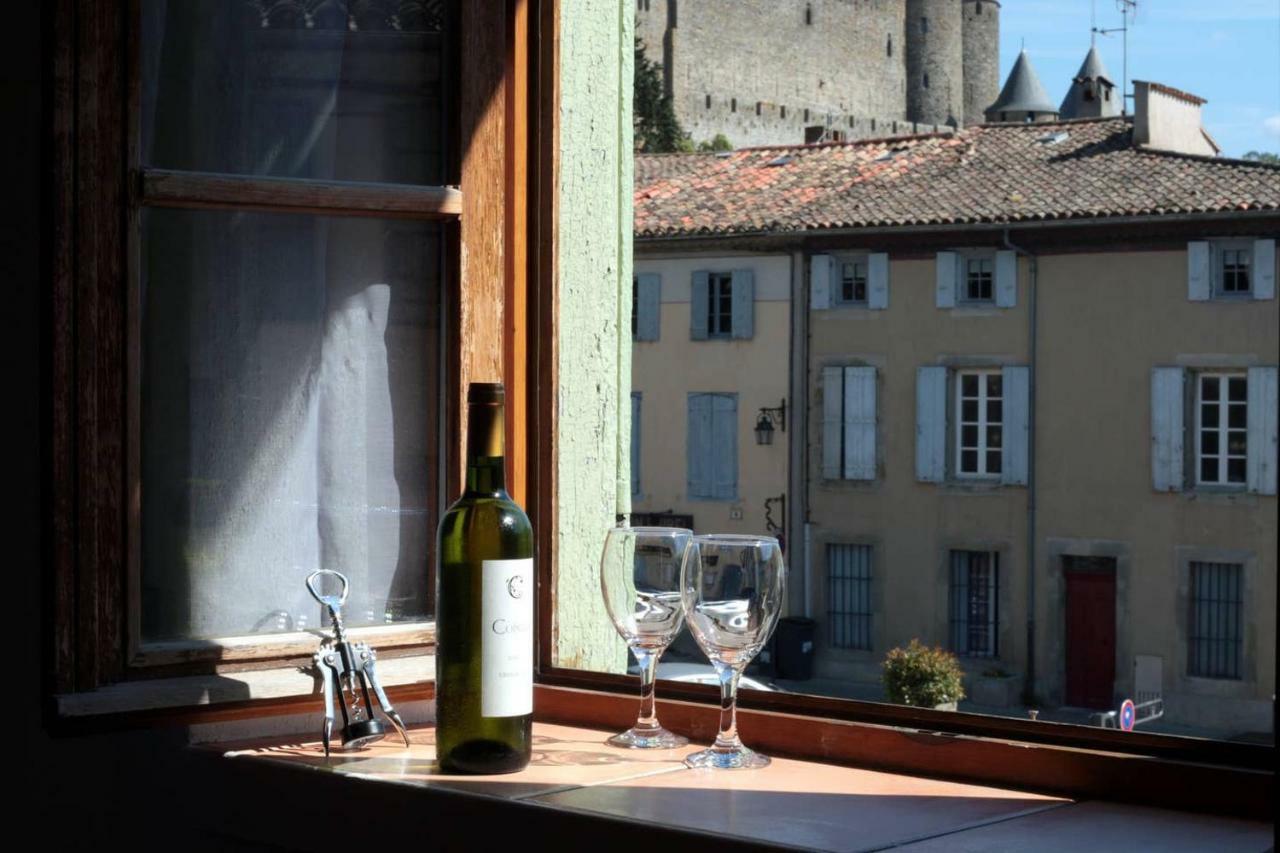Les Gites De Laure - L'Or Vert, Appartement Avec Vue Sur Le Chateau, Parking Prive, Climatisation, Netflix, A 160 M De La Cite Medievale قرقشونه المظهر الخارجي الصورة